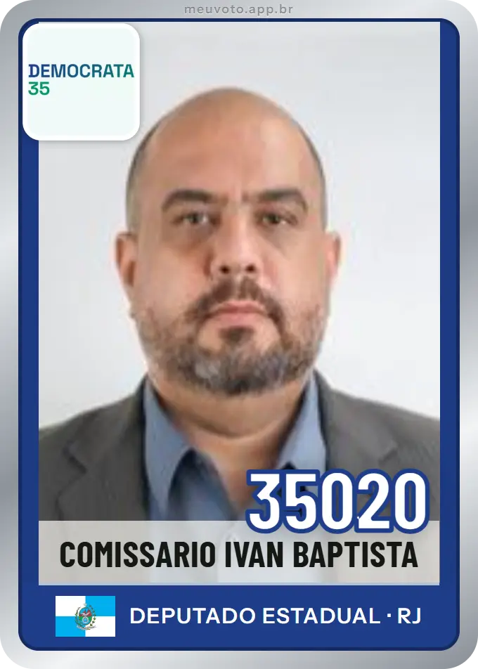 Carta de Comissario Ivan Baptista, número 35020, Democrata