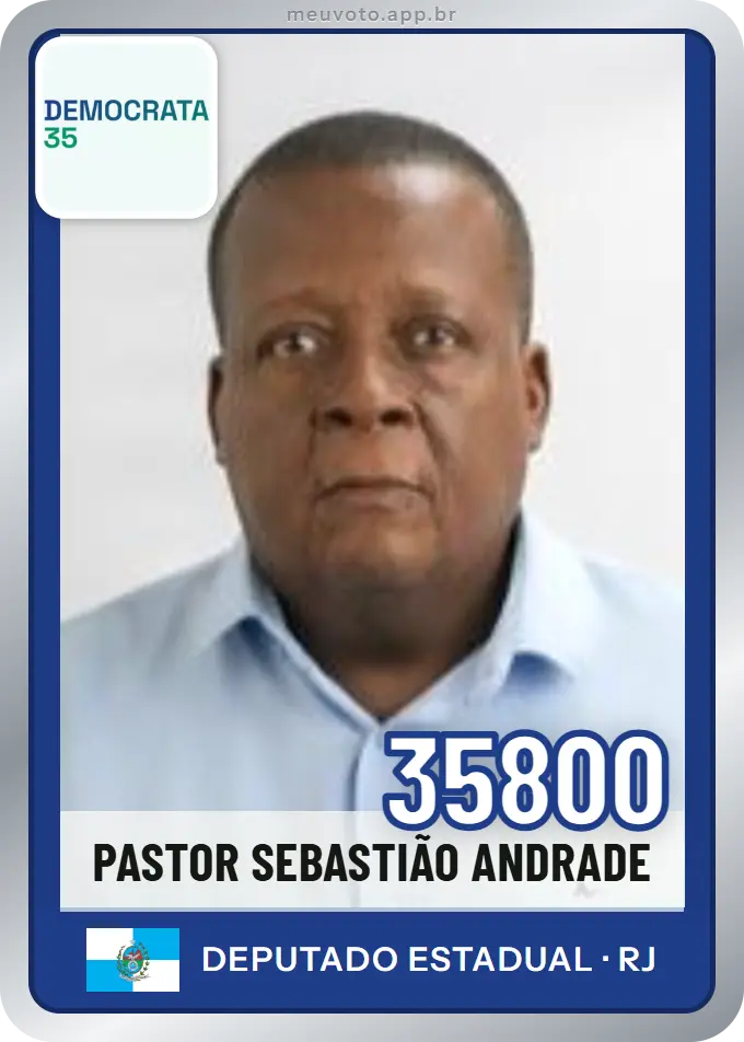 Carta de Pastor Sebastião Andrade, número 35800, Democrata