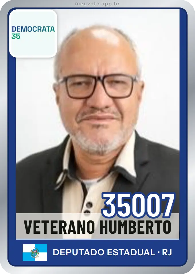 Carta de Veterano Humberto, número 35007, Democrata