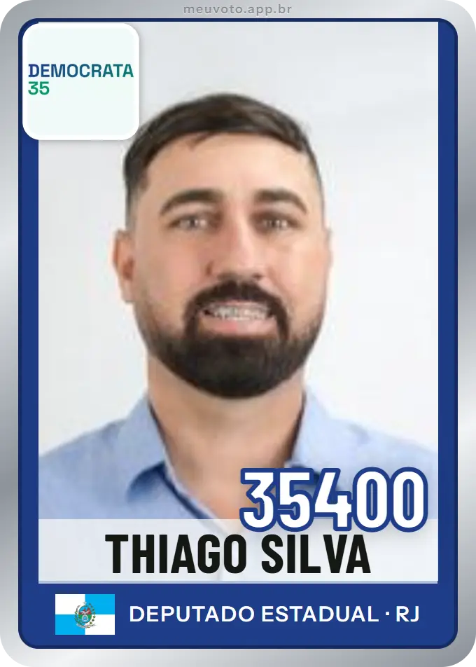 Carta de Thiago Silva, número 35400, Democrata