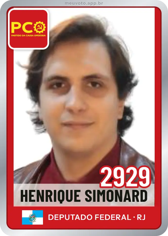 Carta de Henrique Simonard, número 2929, PCO