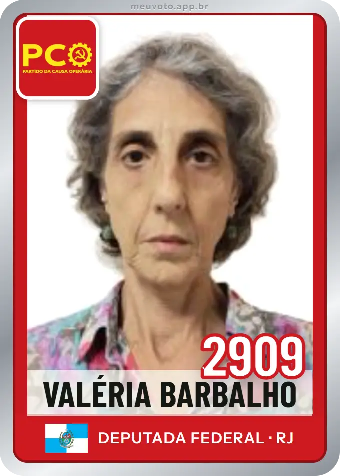 Carta de Valéria Barbalho, número 2909, PCO