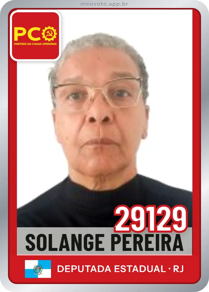 Carta de Solange Pereira, número 29129, PCO