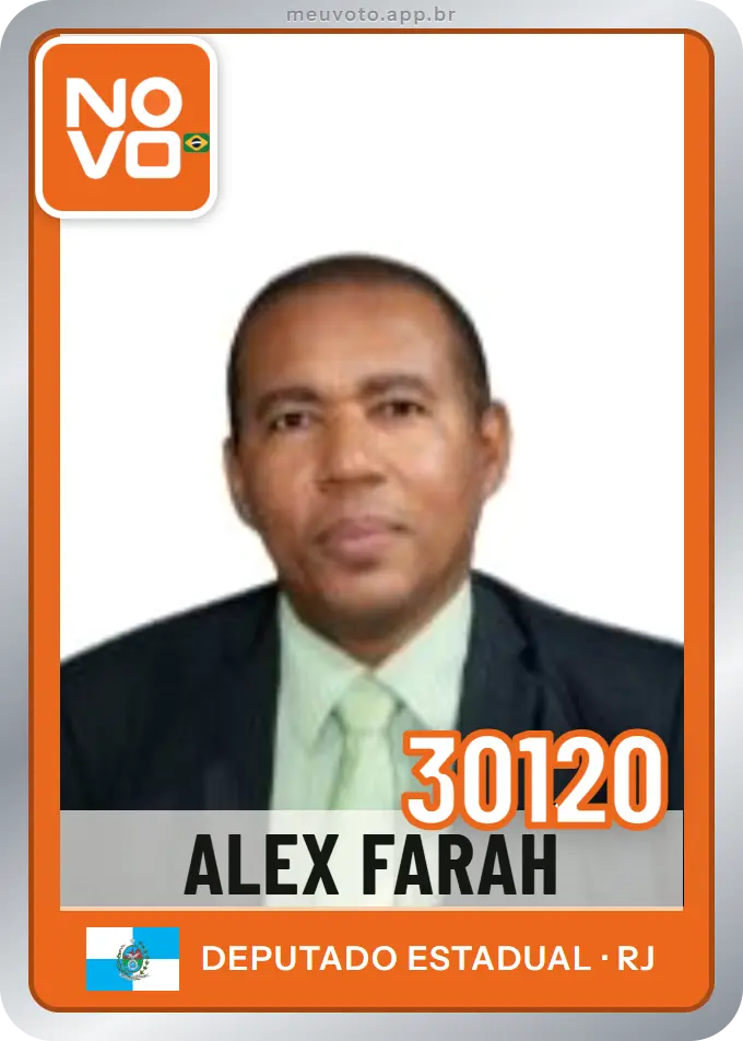 Carta de Alex Farah, número 30120, Novo
