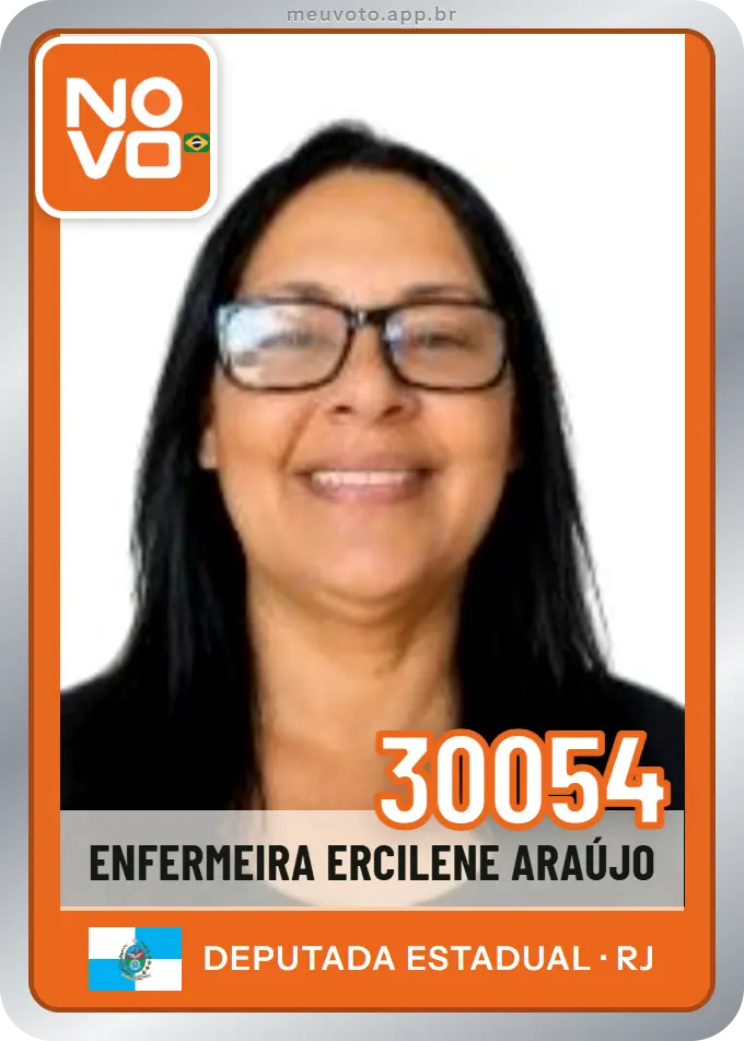 Carta de Enfermeira Ercilene Araújo, número 30054, Novo