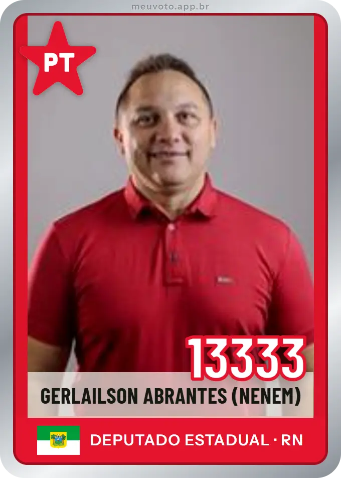 Carta de Gerlailson Abrantes (nenem), número 13333, PT