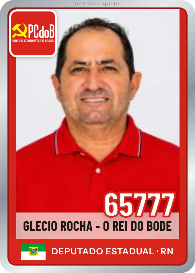 Carta de Glecio Rocha - O Rei do Bode, número 65777, PCdoB