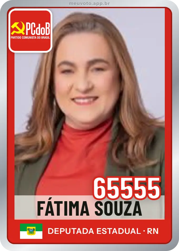 Carta de Fátima Souza, número 65555, PCdoB