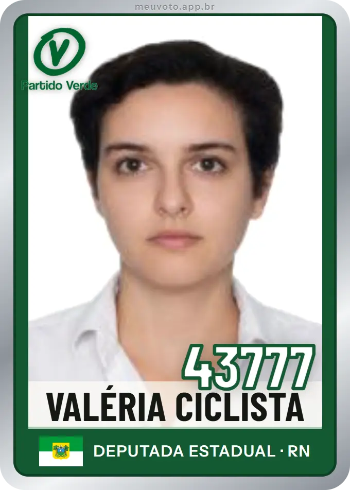 Carta de Valéria Ciclista, número 43777, PV