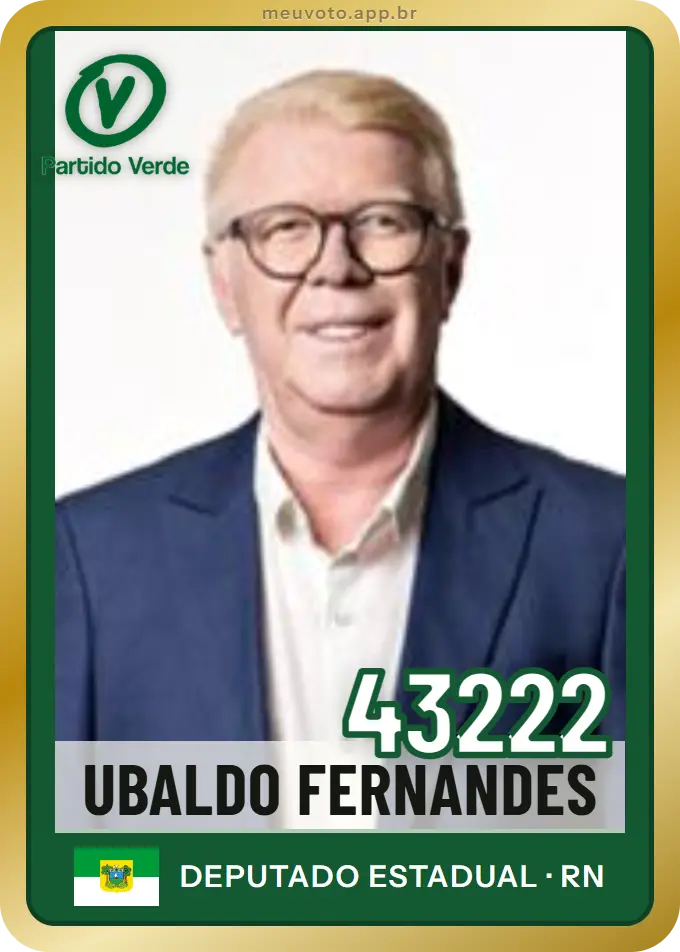 Carta de Ubaldo Fernandes, número 43222, PV