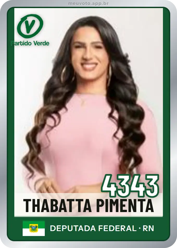 Carta de Thabatta Pimenta, número 4343, PV