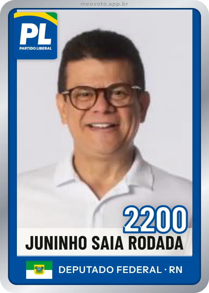 Carta de Juninho Saia Rodada, número 2200, PL