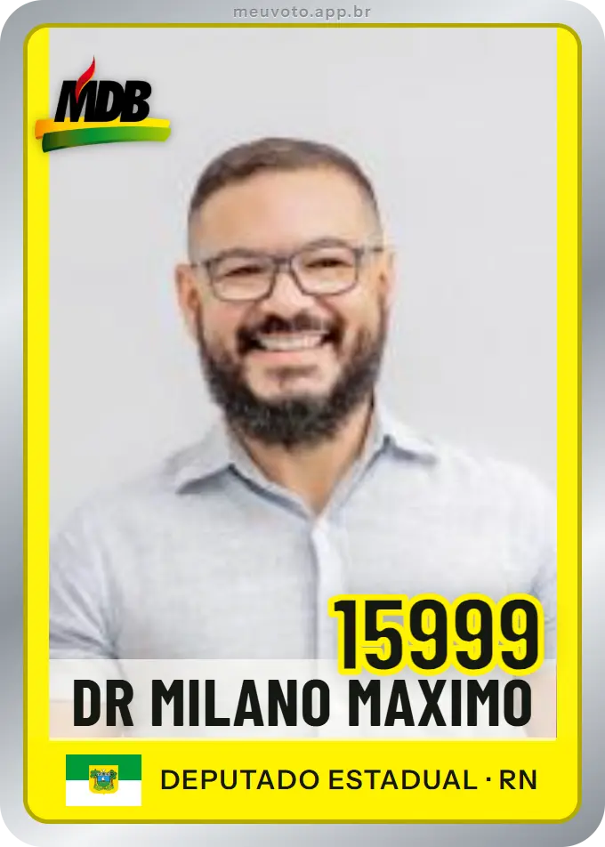 Carta de Dr Milano Maximo, número 15999, MDB