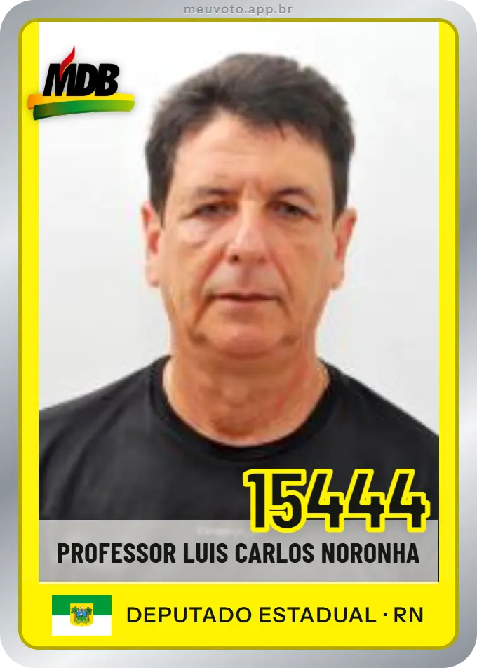 Carta de Professor Luis Carlos Noronha, número 15444, MDB