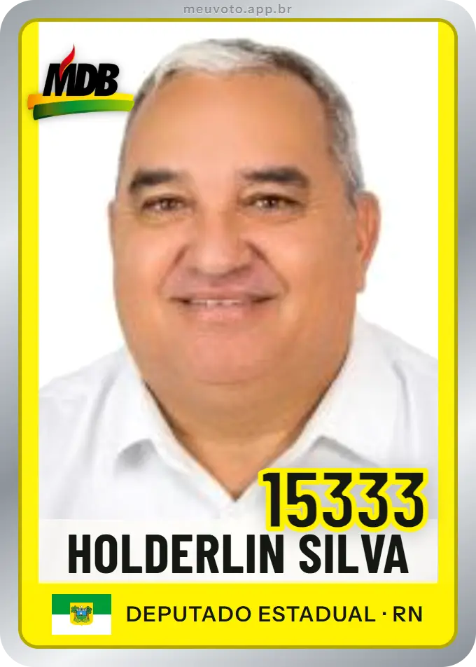 Carta de Holderlin Silva, número 15333, MDB