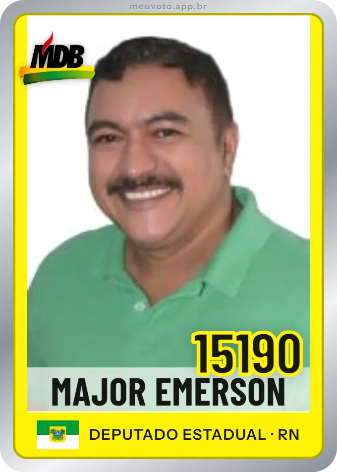 Carta de Major Emerson, número 15190, MDB