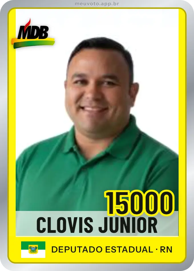 Carta de Clovis Junior, número 15000, MDB