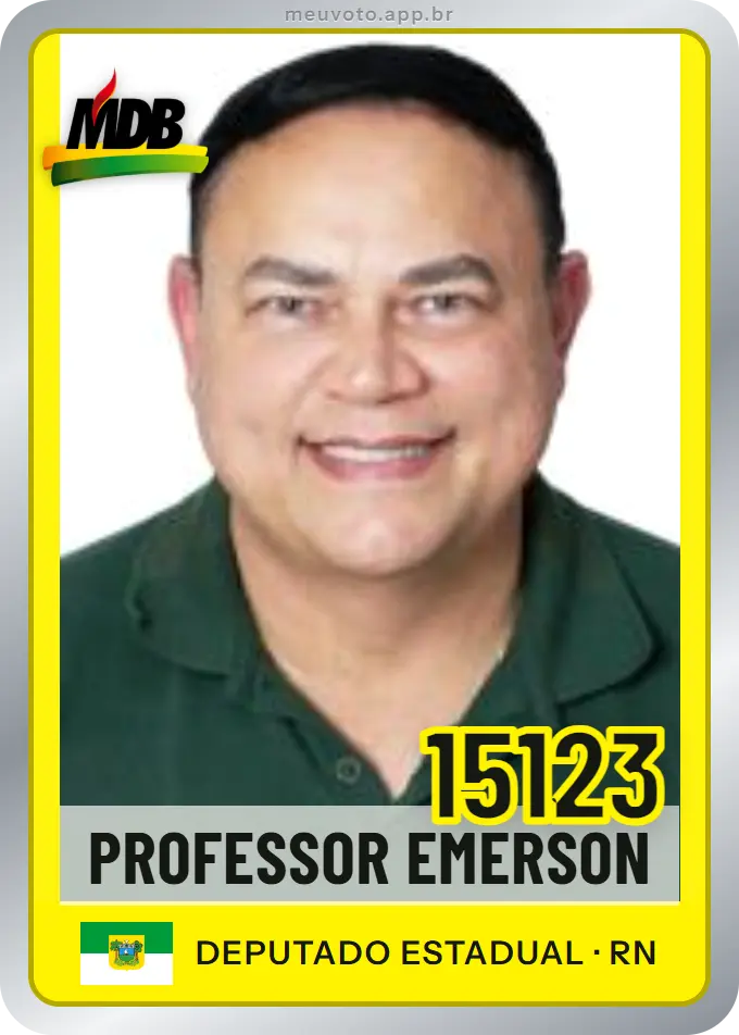 Carta de Professor Emerson, número 15123, MDB