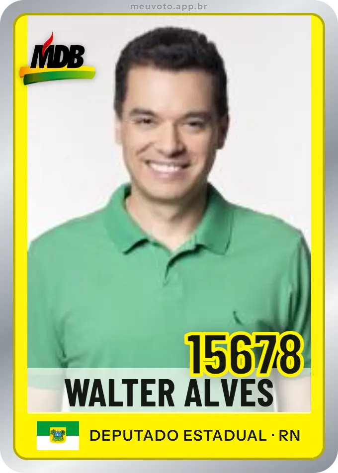 Carta de Walter Alves, número 15678, MDB