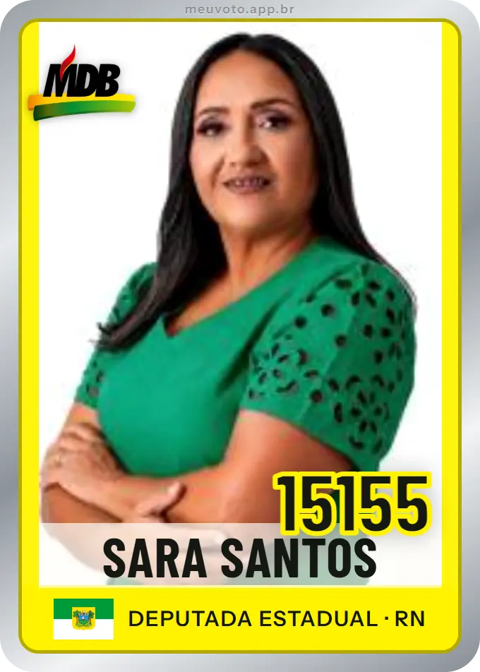 Carta de Sara Santos, número 15155, MDB