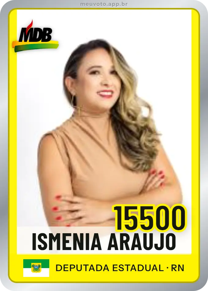 Carta de Ismenia Araujo, número 15500, MDB