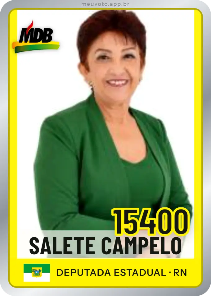 Carta de Salete Campelo, número 15400, MDB