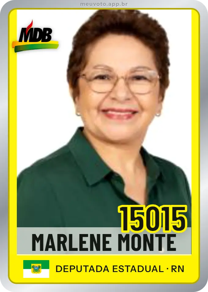 Carta de Marlene Monte, número 15015, MDB