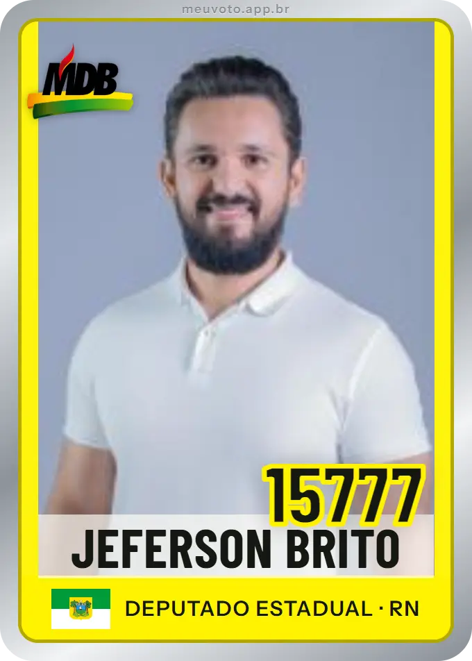 Carta de Jeferson Brito, número 15777, MDB