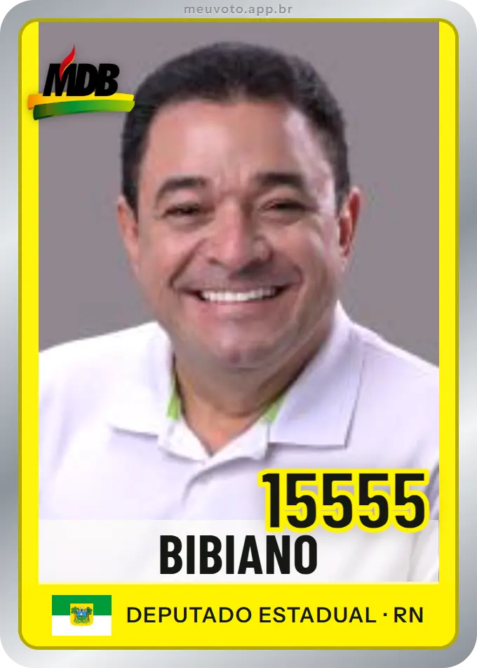 Carta de Bibiano, número 15555, MDB