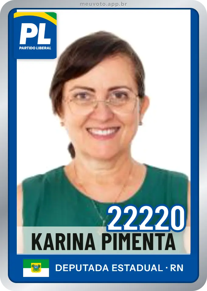 Carta de Karina Pimenta, número 22220, PL