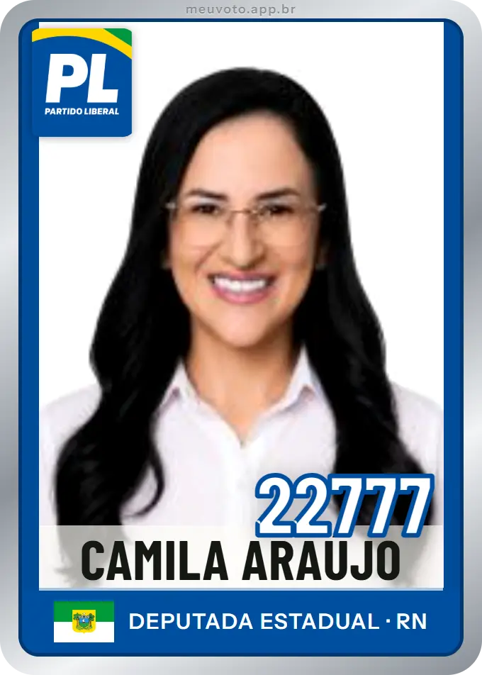Carta de Camila Araújo, número 22777, PL