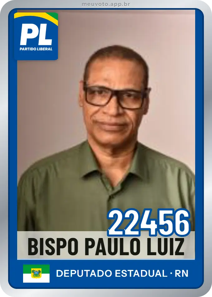Carta de Bispo Paulo Luiz, número 22456, PL