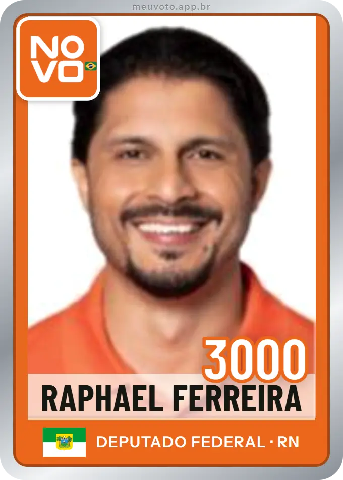 Carta de Raphael Ferreira, número 3000, Novo
