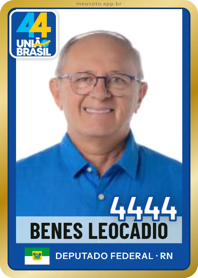Carta de Benes Leocádio, número 4444, União