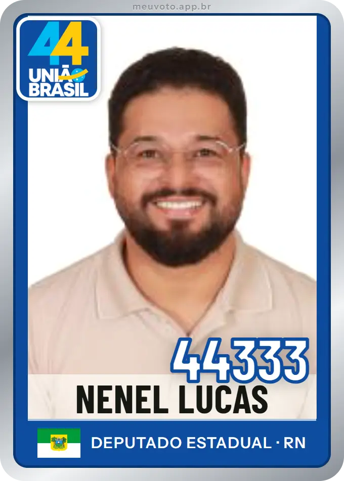 Carta de Nenel Lucas, número 44333, União