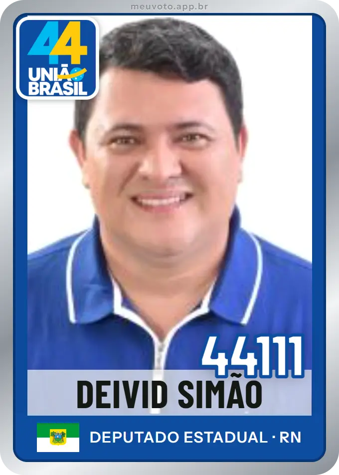 Carta de Deivid Simão, número 44111, União