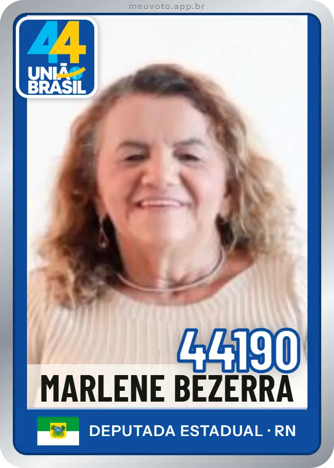 Carta de Marlene Bezerra, número 44190, União
