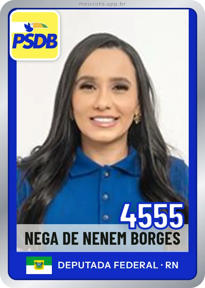 Carta de Nega de Nenem Borges, número 4555, PSDB