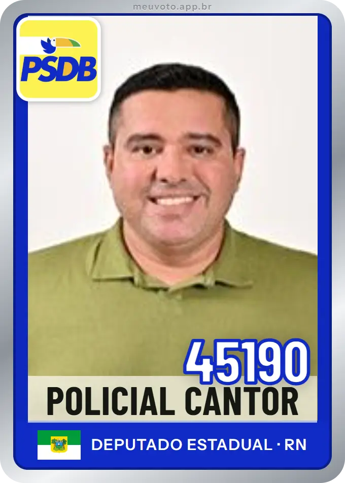 Carta de Policial Cantor, número 45190, PSDB