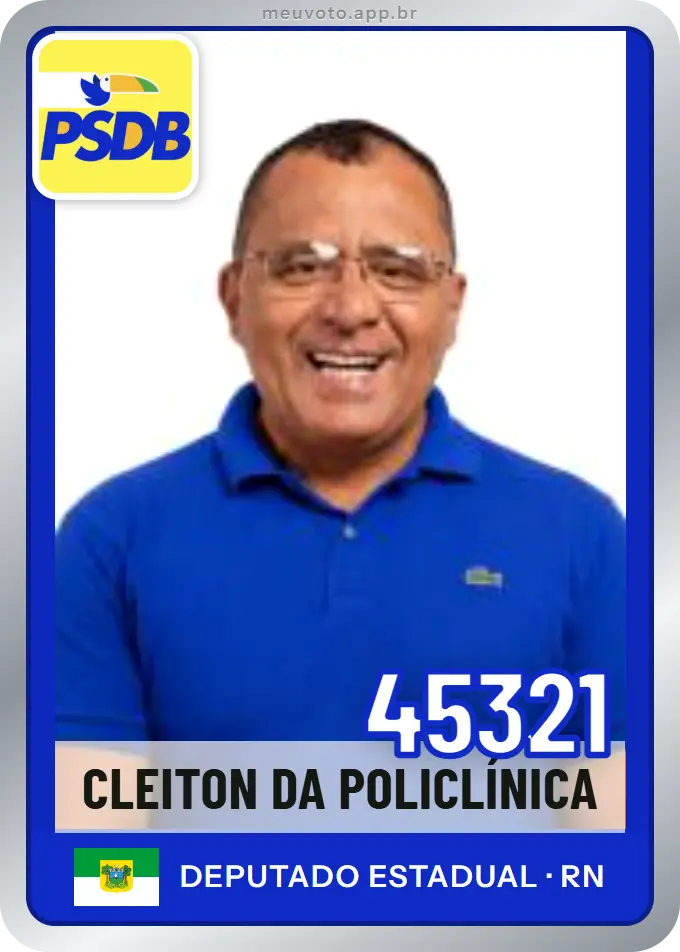 Carta de Cleiton da Policlínica, número 45321, PSDB