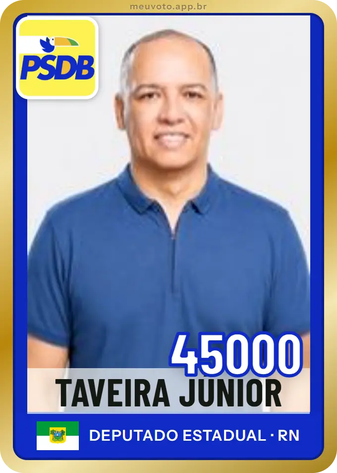 Carta de Taveira Júnior, número 45000, PSDB
