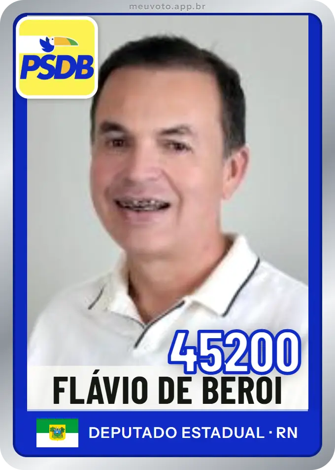 Carta de Flávio de Berói, número 45200, PSDB