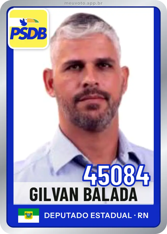 Carta de Gilvan Balada, número 45084, PSDB