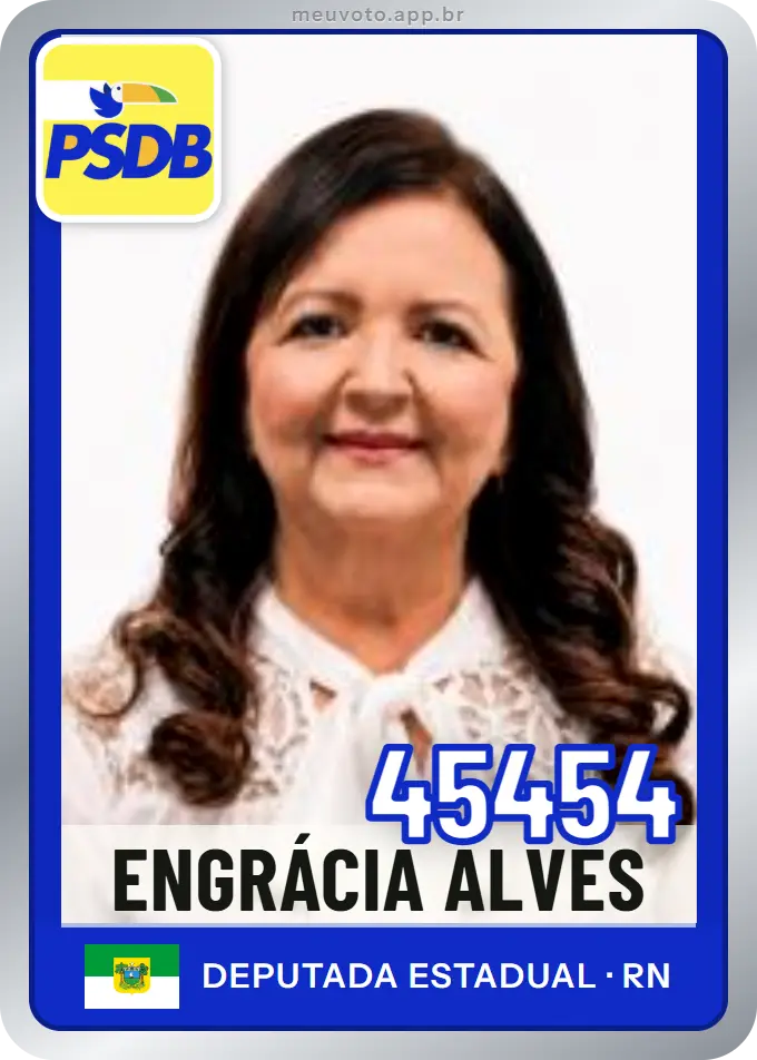 Carta de Engrácia Alves, número 45454, PSDB