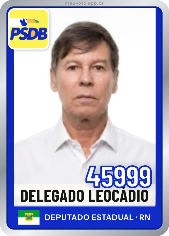 Carta de Delegado Leocádio, número 45999, PSDB