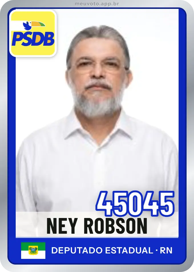 Carta de Ney Robson, número 45045, PSDB