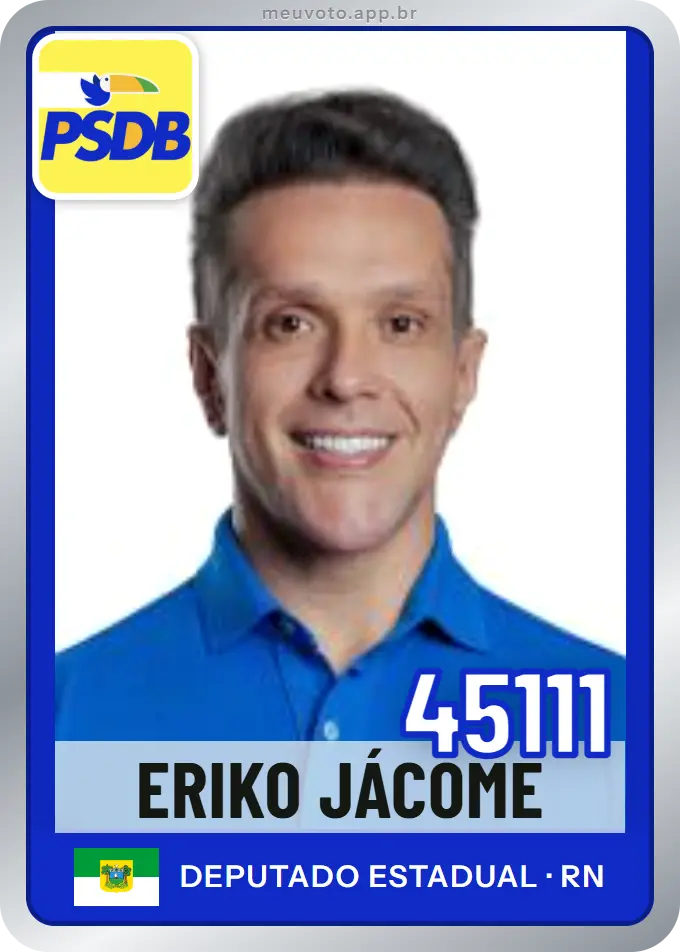 Carta de Eriko Jácome, número 45111, PSDB