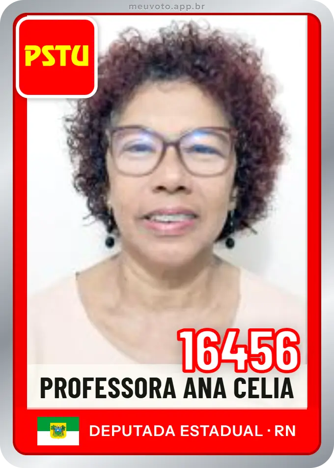 Carta de Professora Ana Celia, número 16456, PSTU