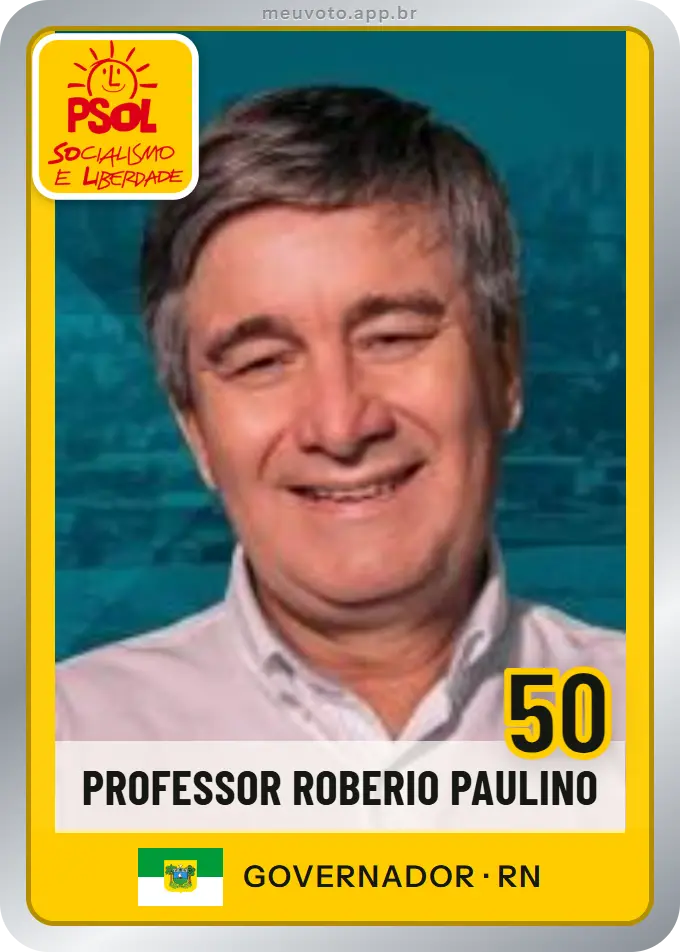 Carta de Professor Roberio Paulino, número 50, PSOL