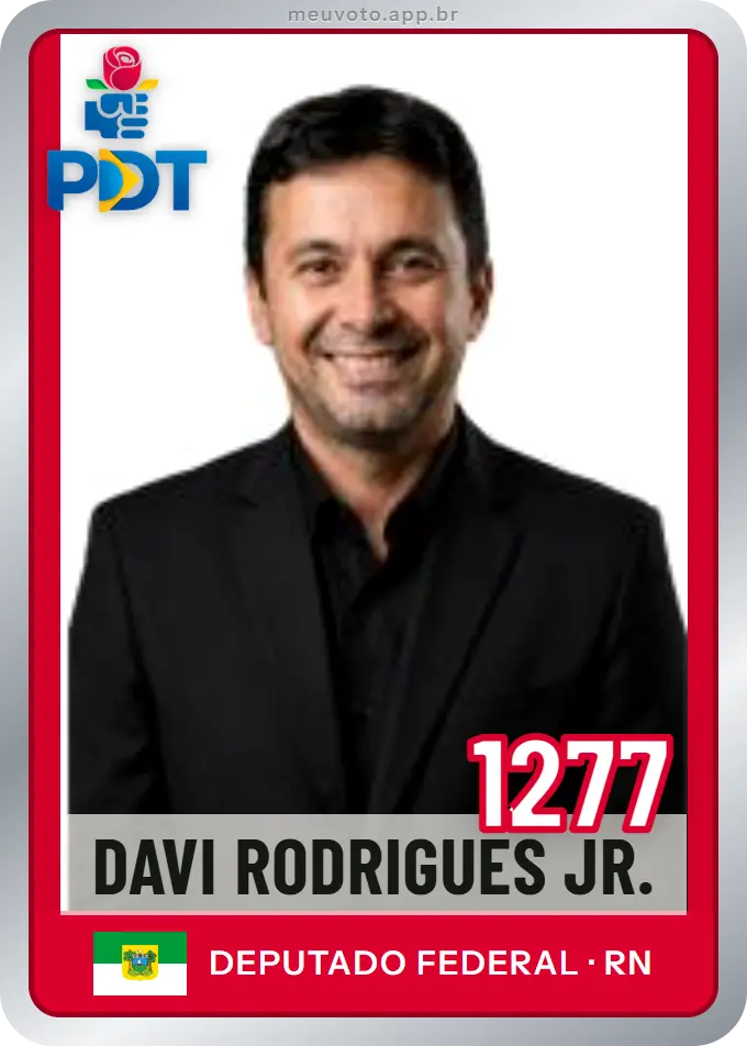 Carta de Davi Rodrigues Jr., número 1277, PDT